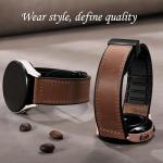 Charlam Magnetic Leather Bands Compatible with Samsung Galaxy Watch 7 Band 6 5 4 FE Active 2 40mm 44mm/Watch 6/4 Classic/Watch 5 Pro/3, 20mm Genuine Leather Straps for Samsung Watch Bands Men Women