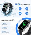 LIGE Smart Watch for Men Women(Answer/Dial Calls),1.47" HD Display,70 Sports Modes/IP68 Waterproof Fitness Watch, with Heart Rate/SpO2 for Android/iOS Black
