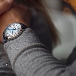 Raymond Weil Maestro Men's Automatic Watch, Silver Dial Roman Numerals, Moon Phase, Blue Leather Strap 39.5 mm (Model: 2239-STC-00659)