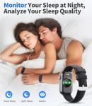 LIGE Smart Watch for Men Women(Answer/Dial Calls),1.47" HD Display,70 Sports Modes/IP68 Waterproof Fitness Watch, with Heart Rate/SpO2 for Android/iOS Black