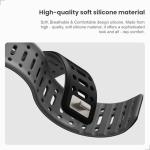 Magnetic silicone sport band for apple watch, compatible with ultra 1/2/3, series 11 10 9 8 7 6 5 4 SE, 49mm 46mm 45mm 44mm 42mm 41mm 40mm 38mm. Secure Fit,Polinoart Moose adjustable iWatch strap for men and women (Black + Grey)