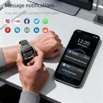 LZBWOL Smart Watch for Men (Answer/Make Call), Built-in GPS, Compass, 1.60" AMOLED, 5ATM Waterproof, Heart Rate SpO2 Sleep Monitor, iPhone Android - Black