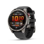 Garmin fēnix® 8 Pro, 47mm, AMOLED Display, Premium Connected Multisport GPS Smartwatch, inReach® Technology, Sapphire, Titanium with Graphite/Black Silicone Band