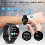 Smart Watch for Men Women, 1.46'' AMOLED Ultra-HD Screen Fitness Tracker with Heart Rate/Sleep/SpO2 Monitor, Answer/Make Call, 3ATM Waterproof Smartwatch for iPhone/Samsung/Android, 110+ Sport Modes