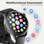 Smart Watch for Men Women, 1.46'' AMOLED Ultra-HD Screen Fitness Tracker with Heart Rate/Sleep/SpO2 Monitor, Answer/Make Call, 3ATM Waterproof Smartwatch for iPhone/Samsung/Android, 110+ Sport Modes
