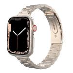 MoKo Slim Metal Band Compatible with Apple Watch Series 11/10 42mm, 9/8/7 41mm, SE3/SE2/SE/6/5/4 40mm, 3/2/1 38mm, Stainless Steel Thin Band Replacement Strap iWatch Wristband for Women, Starlight