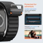Spigen for Apple Watch Band, Compatible with Ultra 3/2/1 49mm, Series 11/10 46mm, 9/8/7 45mm, SE3/SE2/SE/6/5/4 44mm, 3/2/1 42mm WBF1 Lightweight Fabric Strap - Black