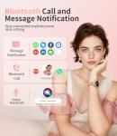 SUNKTA Smart Watch for Women (Answer/Make Call),1.27" Curved Display​ Smartwatch with Female Cycle/Sleep Monitor,5ATM Waterproof Fitness Tracker 100 Sport Modes Pedometer for Android/iOS,Gold Diamond