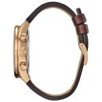 Citizen Men's Eco-Drive Chronograph Sport Casual Avion Watch, Rose Gold Stainless Steel with Brown Leather Strap, Blue Dial (Model: CA4213-18L)