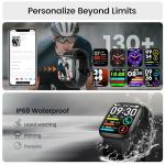 Smart Watch with Alexa Built-in, 1.83" HD Touchscreen Fitness Tracker with Bluetooth Calling, Fitness Watch with Heart Rate/Sleep Monitor, 120+ Sports Modes, IP68 Waterproof Smartwatch for Android iOS