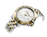 Raymond Weil Tango Classic Men's Watch, Quartz, White Dial, Roman Numerals, Two-Tone, Stainless Steel Bracelet with Yellow-Gold PVD Plating, 41 mm (Model: 8160-STP-00308)