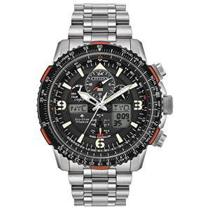 Citizen Men's Promaster Air Skyhawk Eco-Drive Super Titanium™ Watch, Atomic Timkeeping Technology, Power Reserve Indicator, Luminous, Anti-Reflective Crystal, 45mm (Model: JY8108-53E)