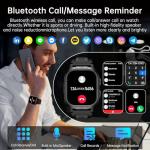 Smart Watch for Men Fitness Tracker: Waterproof Military Digital Mens Watches Running Make Answer Call Smartwatch Android Phone iPhone Samsung Compatible Sleep SpO2 Heart Rate Monitor Step Pedometer