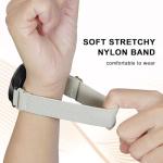 Kollody 5 Pack Stretchy Nylon Watch Bands Compatible with Garmin Vivoactive 5/6/Forerunner 55/165,20mm Soft Elastic Fabric Adjustable Replacement Sport Straps for Garmin Venu Sq 2 Women Men