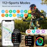 Smart Watch for Men Fitness Tracker: Waterproof Military Digital Mens Watches Running Make Answer Call Smartwatch Android Phone iPhone Samsung Compatible Sleep SpO2 Heart Rate Monitor Step Pedometer