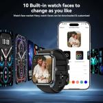 Smart Watches for Women Men, 1.83" HD Touchscreen, Bluetooth Calling, 130+ Professional Sports Modes, Heart Rate and Sleep Monitor, 5ATM Water-Resistant, Timer, Fitness Tracker for Android/iOS (Black)