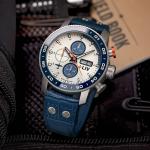 LIV P-51 Big Pilot - Petie 2nd, Titanium 46MM Swiss Automatic Day-Date Chrono Watch - Unidirectional Ceramic Bezel- High-Grade Titanium Case - Sapphire Crystal