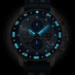 LIV P-51 Big Pilot - Petie 2nd, Titanium 46MM Swiss Automatic Day-Date Chrono Watch - Unidirectional Ceramic Bezel- High-Grade Titanium Case - Sapphire Crystal