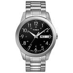 Timex Men's T2M932 South Street Sport Black/Silver-Tone Stainless Steel Expansion Band Watch