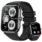 QONBINK Smart Watch for Men Women (Answer/Make Call) 1.85" HD Touch Screen Fitness Tracker, 120+ Sport Modes, 24/7 Heart Rate/Sleep Monitor/Pedometer/Calories, Fitness Watch for Android/iOS (Black)