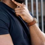 WOCCI 20mm Watch Band for Men and Women, Genuine Leather - Top Grain Leather, Quick Release Strap, Golden Buckle (Golden Brown)