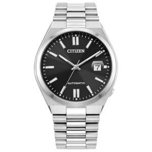 Citizen Men's Automatic Tsuyosa Sport Luxury Watch, Silver-Tone Stainless Steel, Black Dial, 3 Hand with Date, 42 Hour Power Reserve (Model:NJ0150-56E)