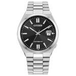 Citizen Men's Automatic Tsuyosa Sport Luxury Watch, Silver-Tone Stainless Steel, Black Dial, 3 Hand with Date, 42 Hour Power Reserve (Model:NJ0150-56E)