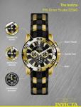 Invicta Men's 22340 Pro Diver Analog Display Quartz Black Watch