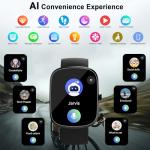 Smart Watch with AI ChatGPT, 1.91"HD Smartwatch for Men Women( Answer/Make Calls), 2025 Fitness Tracker with Heart Rate/Sleep Monitor, 110+Sport Modes, IP68 Waterproof Health Analysis for Android iOS
