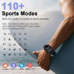 Smart Watch with AI ChatGPT, 1.91"HD Smartwatch for Men Women( Answer/Make Calls), 2025 Fitness Tracker with Heart Rate/Sleep Monitor, 110+Sport Modes, IP68 Waterproof Health Analysis for Android iOS