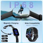 Smart Watch with AI ChatGPT, 1.91"HD Smartwatch for Men Women( Answer/Make Calls), 2025 Fitness Tracker with Heart Rate/Sleep Monitor, 110+Sport Modes, IP68 Waterproof Health Analysis for Android iOS