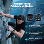 Military Smart Watches for Men, Super Large 2.01"Fitness Watch HD Display, Sports Smartwatch with LED Flashlight/100-Day Battery/24 Hrs Heart Rate & Sleep Monitor/120+ Sports Modes/GPT Voice AI(Black)