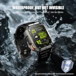 Military Smart Watches for Men, Super Large 2.01"Fitness Watch HD Display, Sports Smartwatch with LED Flashlight/100-Day Battery/24 Hrs Heart Rate & Sleep Monitor/120+ Sports Modes/GPT Voice AI(Black)