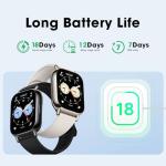 Xiaomi Redmi 5 Lite Smart Watch, Step Counter Watch for Women Men with 1.96" LCD Large Display, 140 Sports Modes, 5ATM Waterproof (Lite-Black)