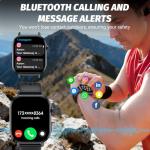 uaue GPS Smart Watch for Men, Fitness Tracker with 178+ Sports Modes, Fitness Watch with 2.06" AMOLED Touchscreen, Heart Rate/Sleep Monitor, IP68 Waterproof, Notifications for Android iOS