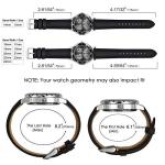 BISONSTRAP Watch Strap 18mm, Vintage Leather Replacement Watch Band, Black