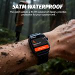 uaue GPS Smart Watch for Men, Fitness Tracker with 178+ Sports Modes, Fitness Watch with 2.06" AMOLED Touchscreen, Heart Rate/Sleep Monitor, IP68 Waterproof, Notifications for Android iOS