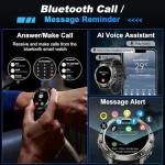 Smart Watch for Men Fitness Tracker: Military Make Answer Call Running Digital Mens Watches Waterproof Smartwatch Android Phone iPhone Samsung Compatible Sleep SpO2 Heart Rate Monitor Step Pedometer