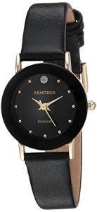 Armitron Women's 75/2447 Diamond-Accented Leather Strap Watch