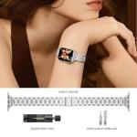 STIROLL Thin Replacement Band Compatible for Apple Watch 38mm 40mm 41mm 42mm(Series 11 10), Stainless Steel Metal Wristband Women Men for iWatch Ultra SE Series 9 8 7 6 5 4 3 2 1, Silver