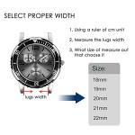 BISONSTRAP Watch Strap 22mm, Quick Release Silicone Watch Bands for Men Women (Black, Black Buckle)