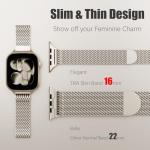 Slim Thin Milanese Loop Band Compatible with Apple Watch 38mm 40mm 41mm 42mm 44mm 45mm 49mm Women Men, Stainless Steel Mesh Magnetic Clasp Strap for iWatch Series 11 10 9 8 7 6 5 4 3 2 1 Ultra SE