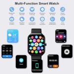 Smart Watch, 1.96" HD Smartwatch for Men Women (Answer/Make Call), 2025 Fitness Activity with Heart Rate/Sleep Monitor/Pedometer, IP68 Waterproof, 113+ Sport Modes Running Watch for Android iOS