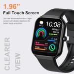 Smart Watch, 1.96" HD Smartwatch for Men Women (Answer/Make Call), 2025 Fitness Activity with Heart Rate/Sleep Monitor/Pedometer, IP68 Waterproof, 113+ Sport Modes Running Watch for Android iOS