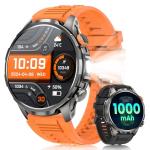 Military Smart Watches for Men, 1.91" Men's Smart Watch with 1000mAh/5 ATM Waterproof/LED Flashlight/110+ Sport Modes/Heart Rate/SpO2/Sleep Monitor, Fitness Tracker Watch for Android & iPhone (Black)