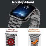 iiteeology Lightweight Stainless Steel Band Designed for Apple Watch Ultra 3 & Ultra 2, Series 1-11, 46mm, 45mm, 44mm, 42mm, Replacement iWatch Bands for Men & Women,Space Gray