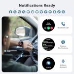 Blackview Smart Watch for Women Men (Make/Answer Calls),1.43''AMOLED Touchscreen Fitness Tracker with 100+ Sports Modes, Heart Rate/SpO2/Sleep Monitor/2 Straps, Smartwatch for iPhone & Android