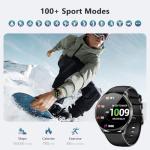 Blackview Smart Watch for Women Men (Make/Answer Calls),1.43''AMOLED Touchscreen Fitness Tracker with 100+ Sports Modes, Heart Rate/SpO2/Sleep Monitor/2 Straps, Smartwatch for iPhone & Android
