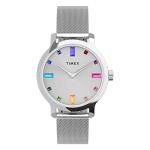 Timex Women's 31mm Silver-Tone Watch with Stones