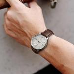 Dark Brown Vintage Leather Watch Band, 18mm